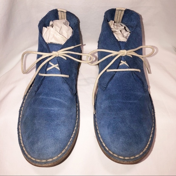 Barney’s New York Blue Suede Booties Made in Italy SZ 36 - Picture 4 of 8